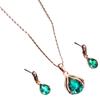 Stylish Alloy Earrings and Necklace Set Imitation Crystal Pendant Accessories for Fashionable Women Elegant Jewelry