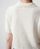 MUSINSA STANDARD WOMAN Women'S Linen Blend Textured Knitted Polo Shirt [Ivory]