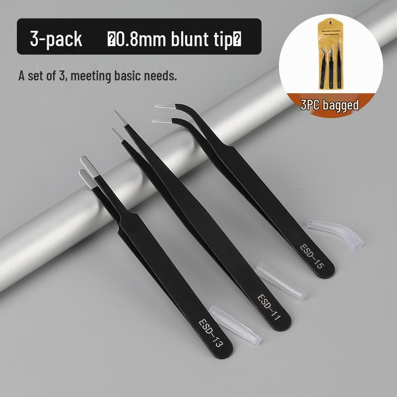 Stainless Steel Anti-Static Tweezers for High-Precision Repair
