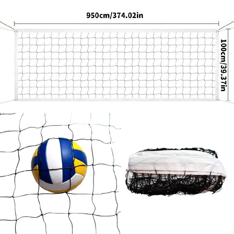 Simple Folding Net Weather Resistant Volleyball Net Training Volleyball Net for Grass Sand or Concrete Surfaces