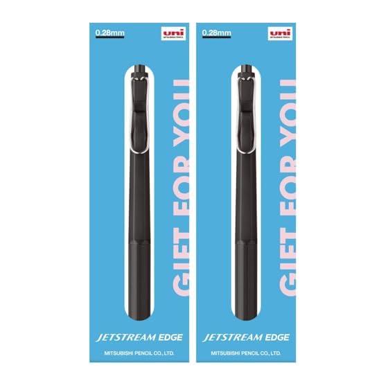 Mitsubishi Pencil Oil-Based Ballpoint Pen Jetstream Edge 0.28 Limited Gift Package Black SXN1003282422