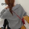 Women Sweater Coat Solid Color Lapel Long Sleeve Double Zipper Fly Design Knitting Coat Casual Commuting Style Outwear