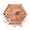 Hexagon Wooden Puzzle Tangram Intelligence Toys For Kids Adults Thinking Training Games Puzzle Infant Rompecabezas De Madera