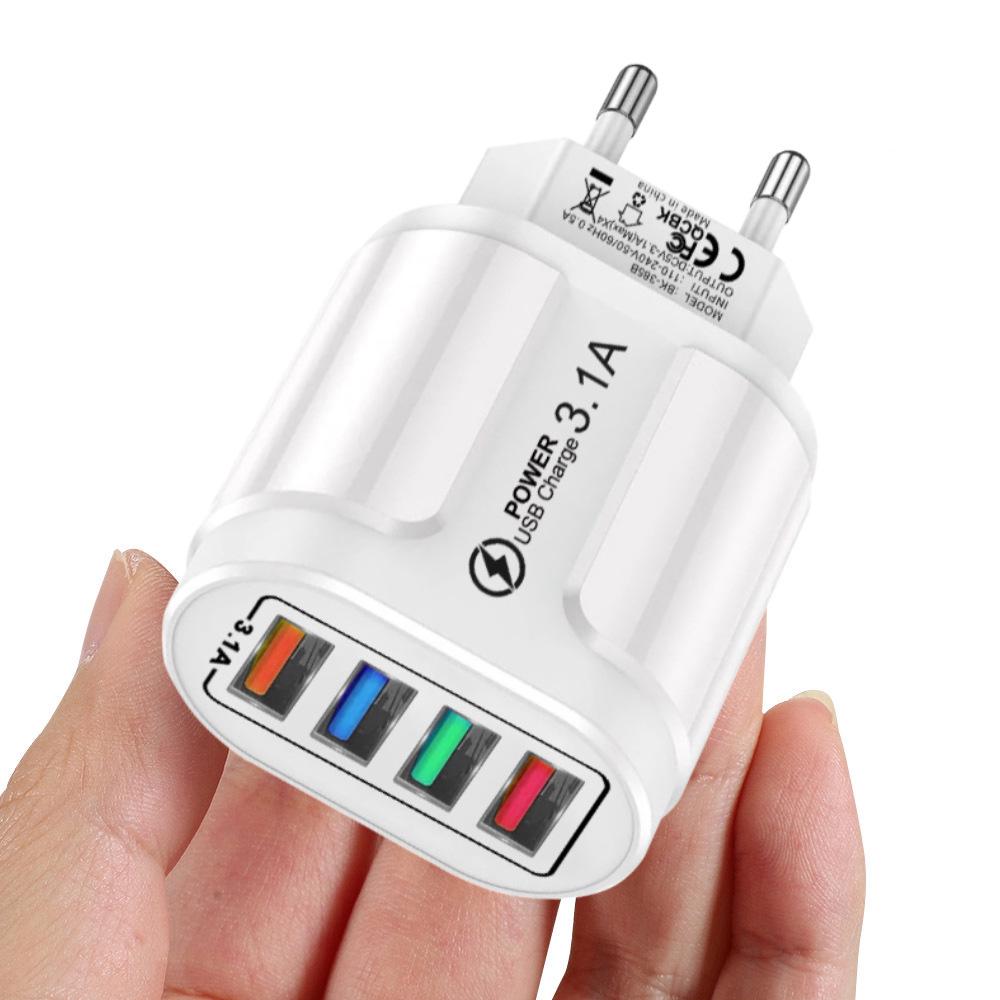 PD33W GaN QC3.0 Multi-Port EU Charger 9V/12V Fast Charging Adapter