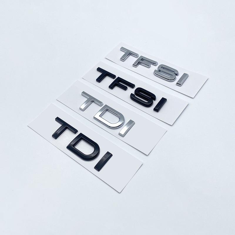 

3D хромированная глянцевая черная наклейка с эмблемой автомобиля ABS TDI TFSI
