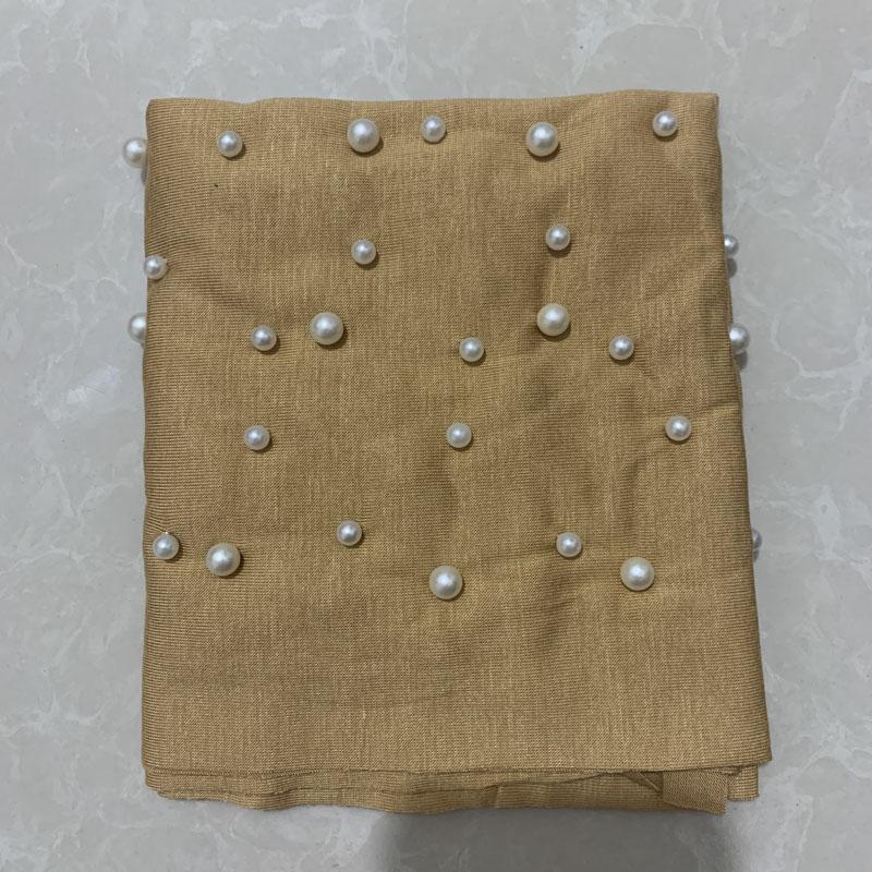 New Elastic Muslim Women Jersey Hijab Cotton Twist Turban Caps Female Head Scarf Wraps Pearls Turbante Mujer India Hat