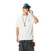 Li Ning Sports Lifestyle Series Letter Comfortable Loose Round Neck Short Sleeve T-Shirt Men Tops Standard-White AHSV365-2