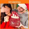 Red Christmas Themed Stripe Box Gift Wrap Holiday Event Supplies Decoration
