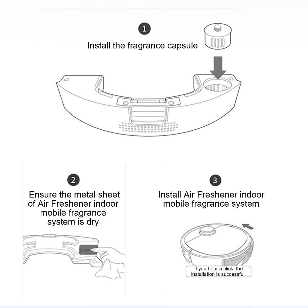3PCS Vented Openings Fragrance Capsule for Ecovacs Deebot T9 MAX AIVI T9AIVI POWER Home Cleaning