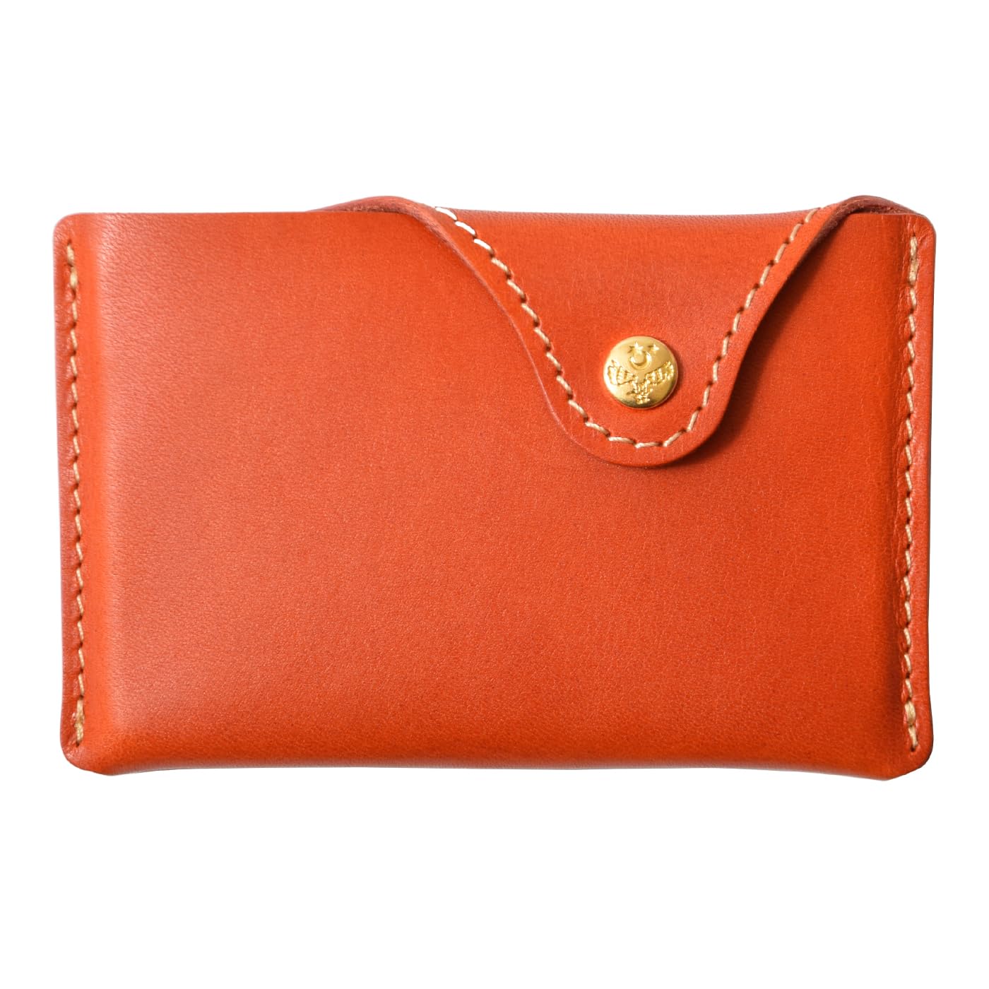 

[HUKURO] Business Card Holder, 25 Card Slots, H25, Slim Leather Card Case, Men s & Women s, Made in Japan, Orange