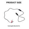 1m USB 5V Male Test Wire 3V Clip Cable Cord with Switching Button for LED Light Toy Fan Electronic Devices