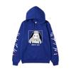 Kakegurui Runa Yomozuki Hoodie Unisex Fleece Sweatshirt Black White Anime Portrait Japanese Text Sleeve Autumn Winter Pullover