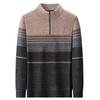 2025 Men's Half-Zip Velvet Knit Sweater: Versatile, Thick, and Stylish for Autumn/Winter