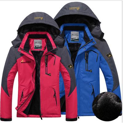 Men's Assault Jacket Outdoor Hooded Plus Size Fleece-lined Thick Windproof Thermal Cotton-Padded Clothes Jacket Men