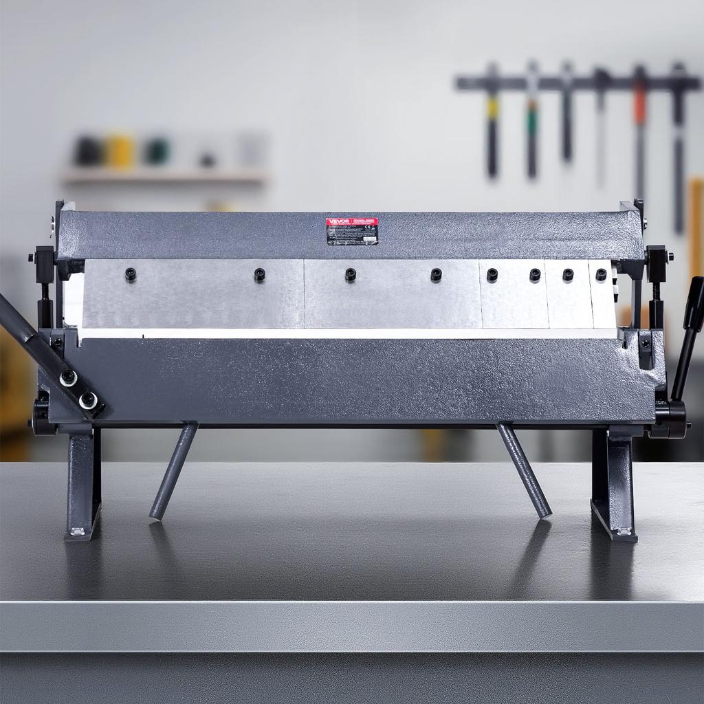 VEVOR Box and Pan Brake, 610 Mm/24 Inch Sheet Metal Bending Brake,16-Gauge Mild Steel Capacity, 0-135 Degree Adjustable