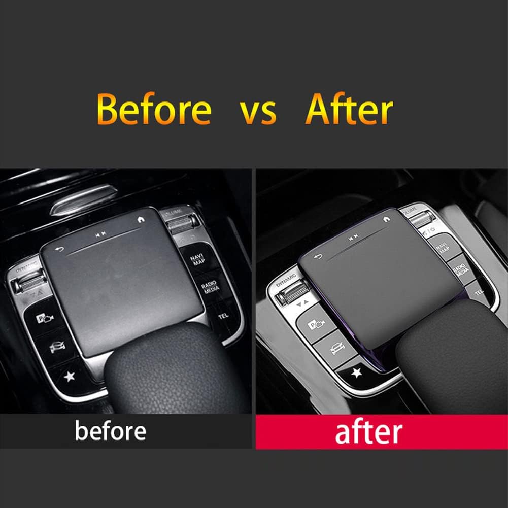 BOHISEN Car Center Console Mouse Protect Cover TPU Touchpad Cover Accessories for Mercedes Benz A B CLA GLE GLS GLB GLA 2020-2022 (Black)