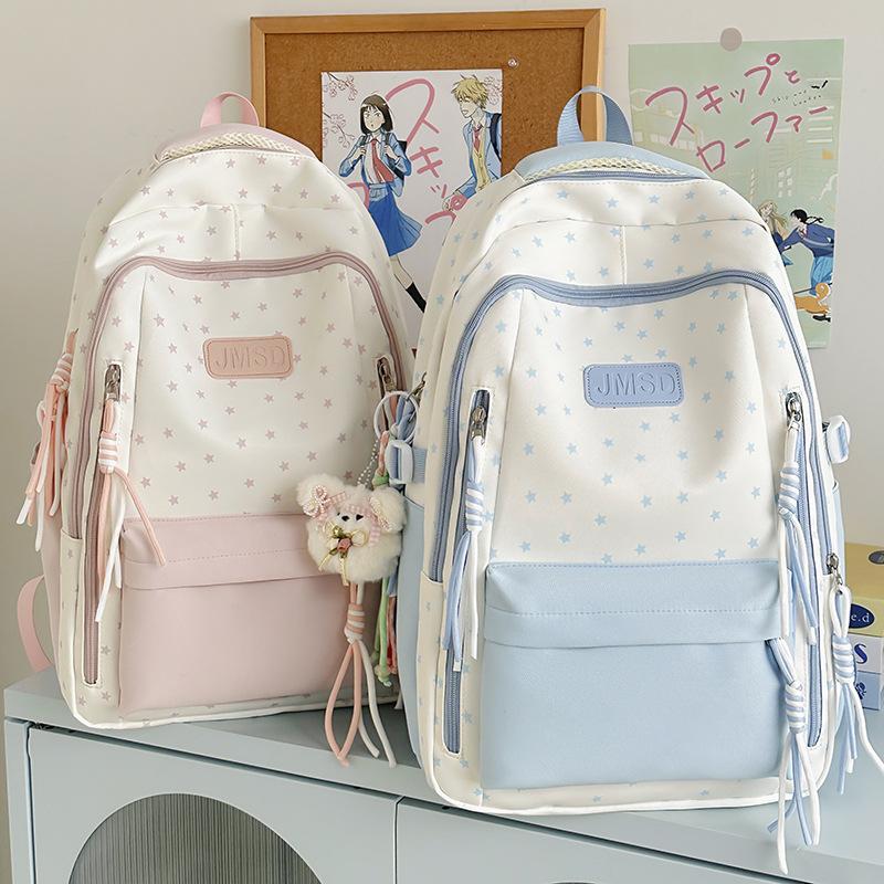 Schoolbag small fresh schoolbag female college student Korean version ins cute computer backpack junior high school high school student large capacity