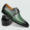 Fashion Derby Shoe Men Amazing Green Genuine Leather Breathable Casual High Quality Lace-Up Office Business Fashion male's Suit Footwear
