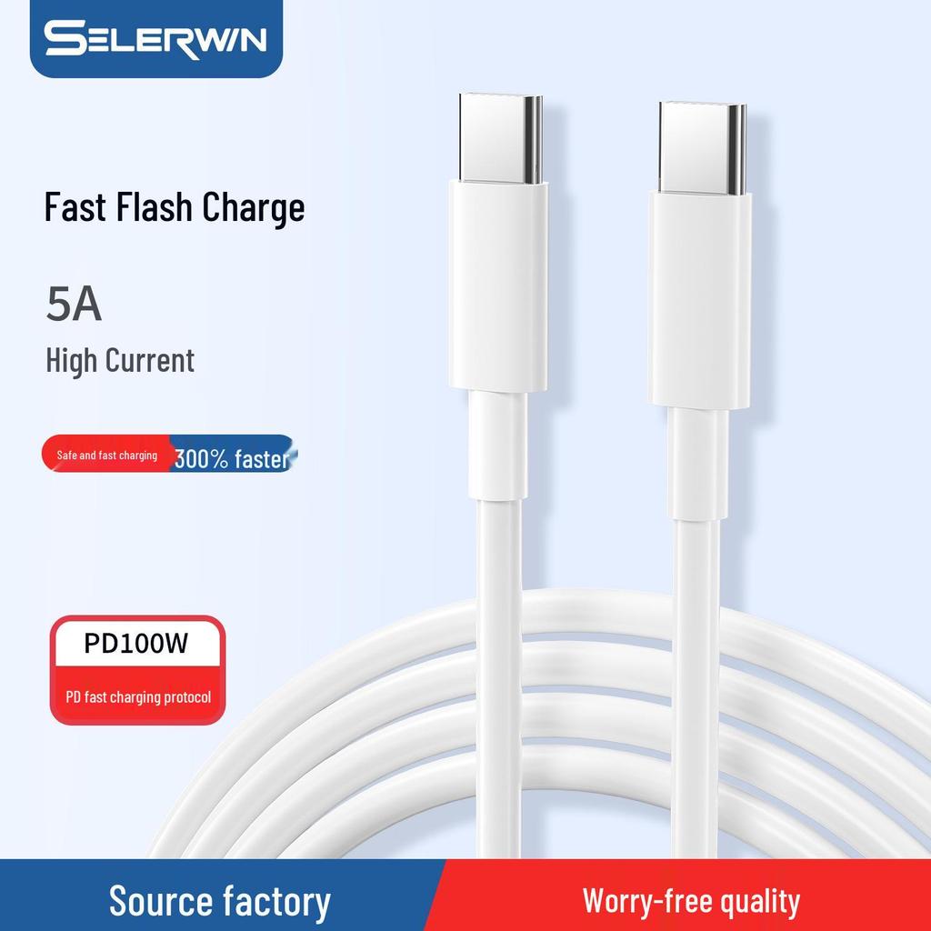 PD 100W Fast Charging 5A Type-C Cable for Huawei, Apple, Android, Laptops & Mobile Phones