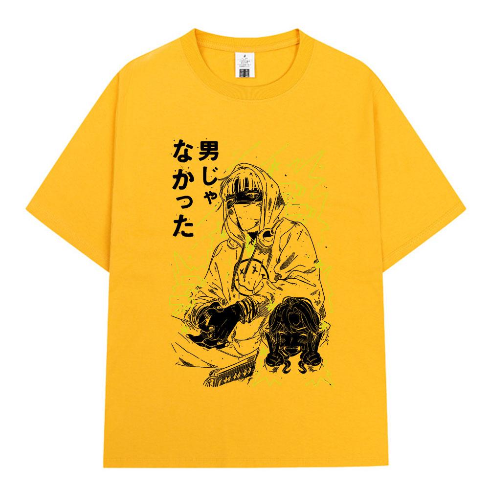 Anime The Guy She Was Interested in Wasnt A Guy At All Tshirts Unisex Women Clothing Fashion Loose T Shirts Cotton Casual T Shirt