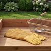 1 Pair Leather Gardening Gloves Wearproof Long Gauntlets Puncture Resistant Gloves  Farming