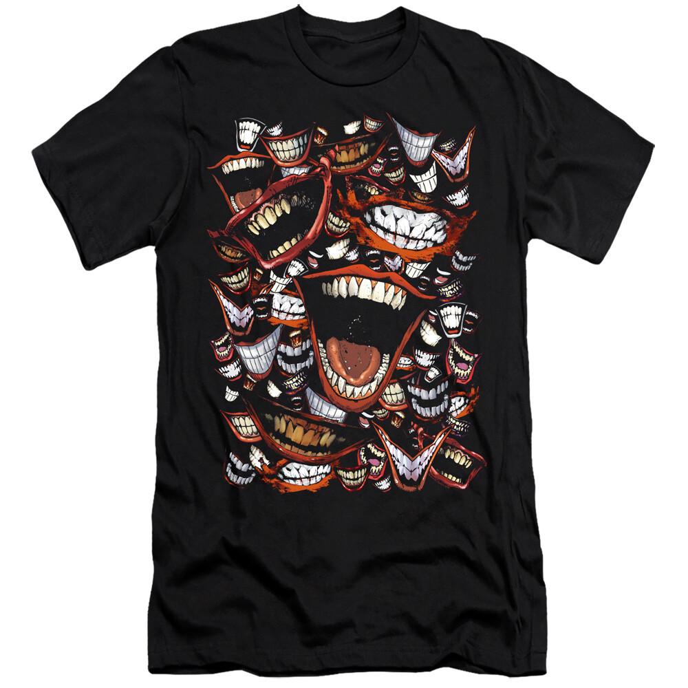 Batman Premium Canvas T-Shirt Joker Laugh Repeat Black Tee S разноцветный