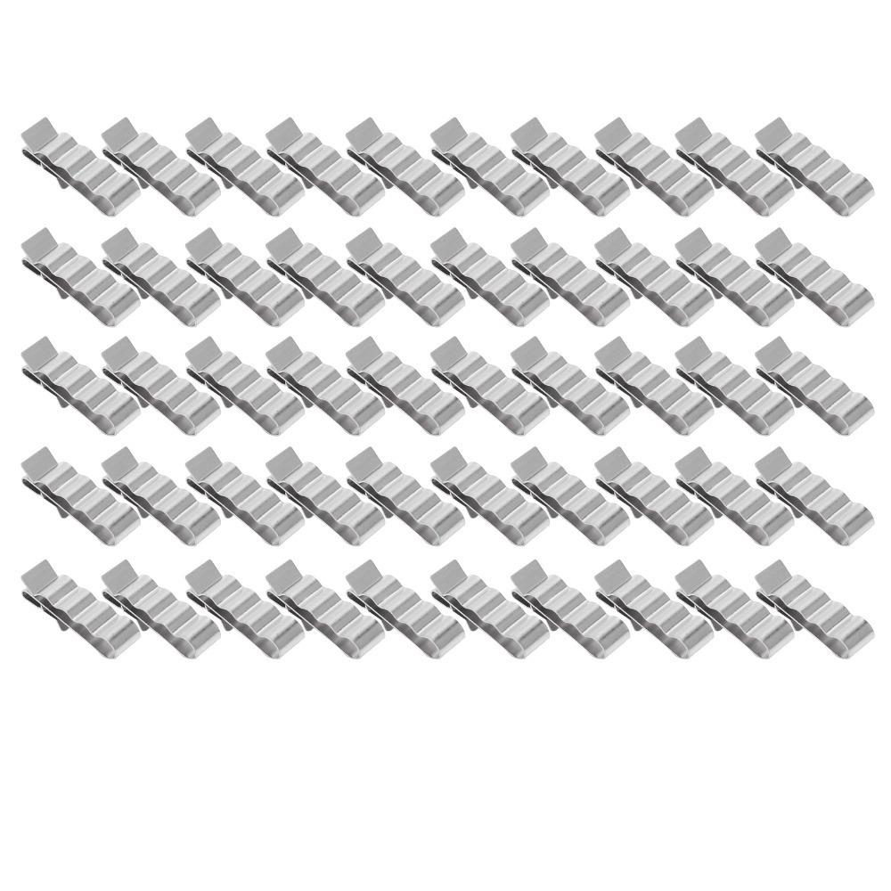 

50pcs 304 Stainless Steel Cable Management Clips 4 Wire Wire Clips Photovoltaic Solar Panel