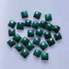 Natural Malachite Square Cabochon, Green Malachite Gemstone, Square Flat Back Stone, Loose Malachite Cabochon for Jewelry Making