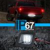 NJSBYL Full LED License Plate Light Assembly OEM Replacement for 2003-2018 D0dge Ram 1500 2500 3500 Pickup Truck Rear Tag License Number Plate Lamps