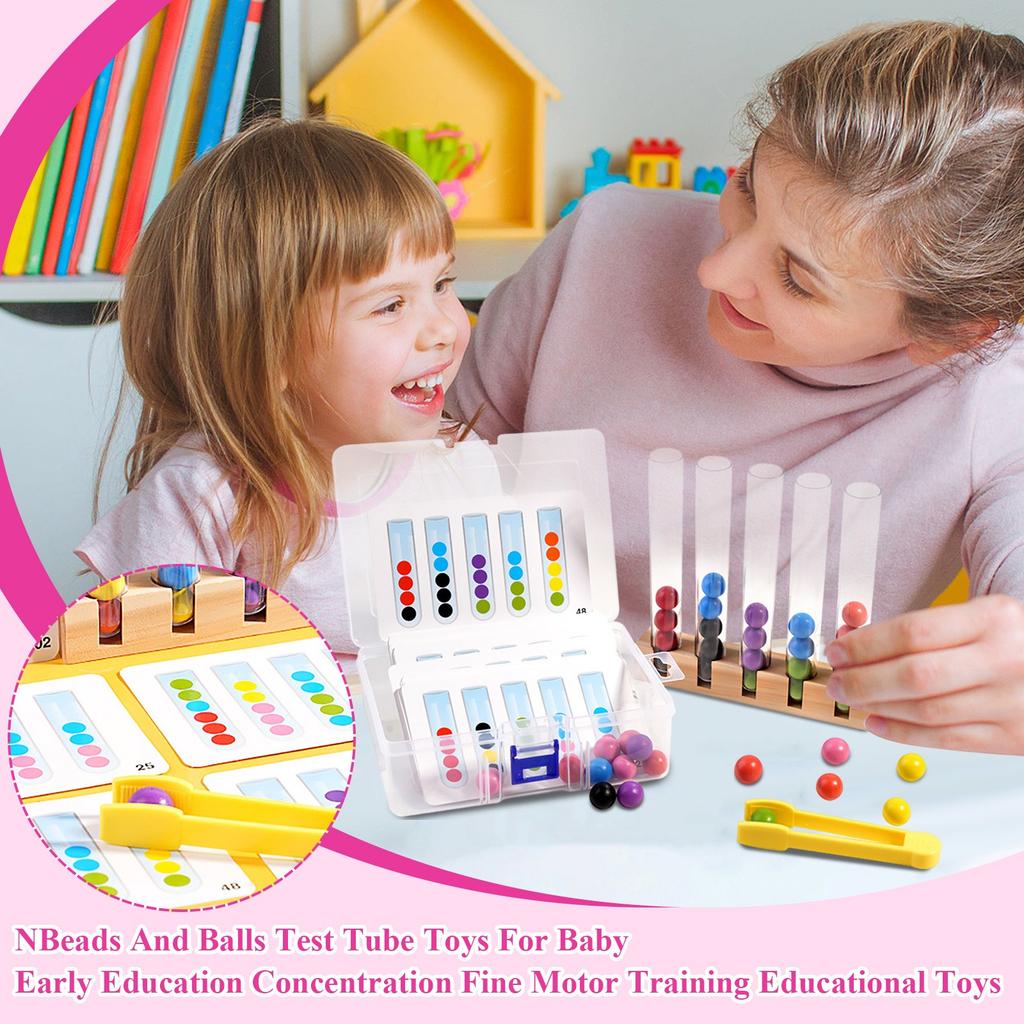Beads And Balls Test Tube Toys For Baby Early Education Concentration Fine Motor Training Educational Toys