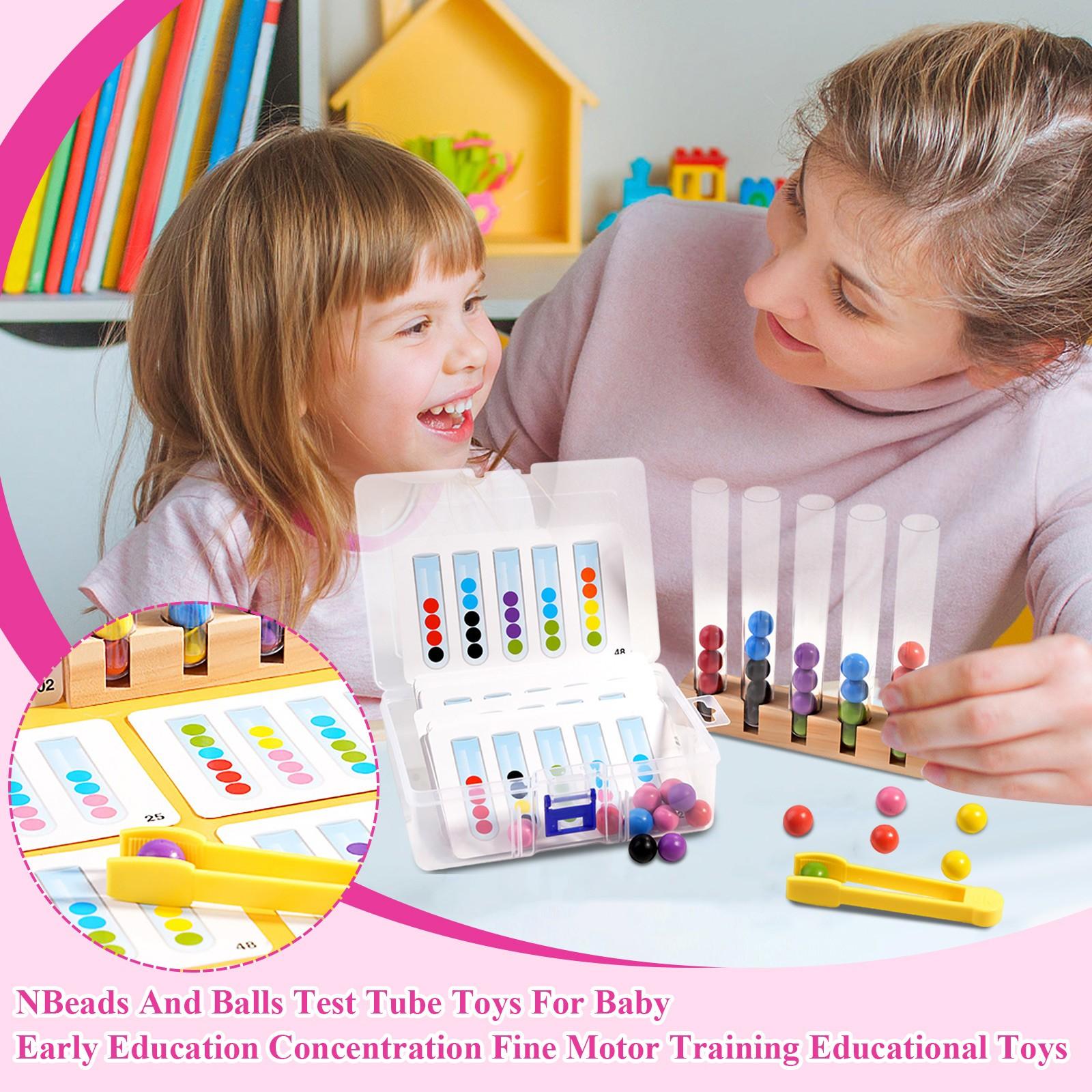 

Beads And Balls Test Tube Toys For Baby Early Education Concentration Fine Motor Training Educational Toys One Size