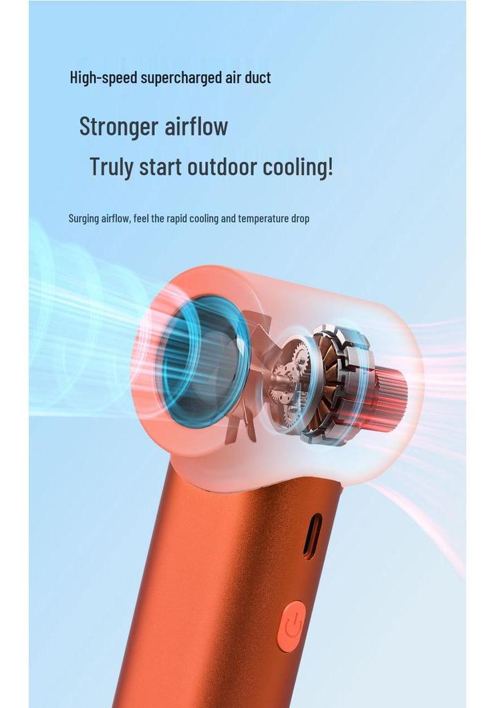 Portable High-Speed Mini Fan with LED Display and 100 Adjustable Speeds