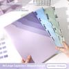 Gradient Multi-Layer Folder A4 Subject Classification Test Paper Folder Transparent L-Shaped Folder 6-Layer Classification File