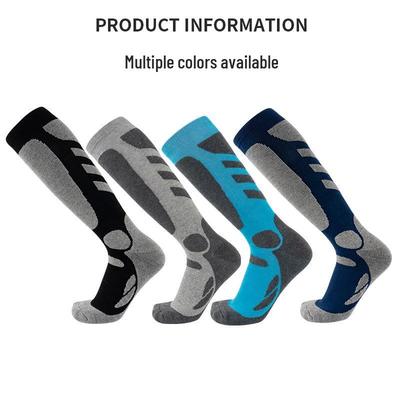 Skisocken Outdoor-Sport: Dickes Frottee, Überknie, Schweißabsorbierend, Warme & Bequeme Wandersocken