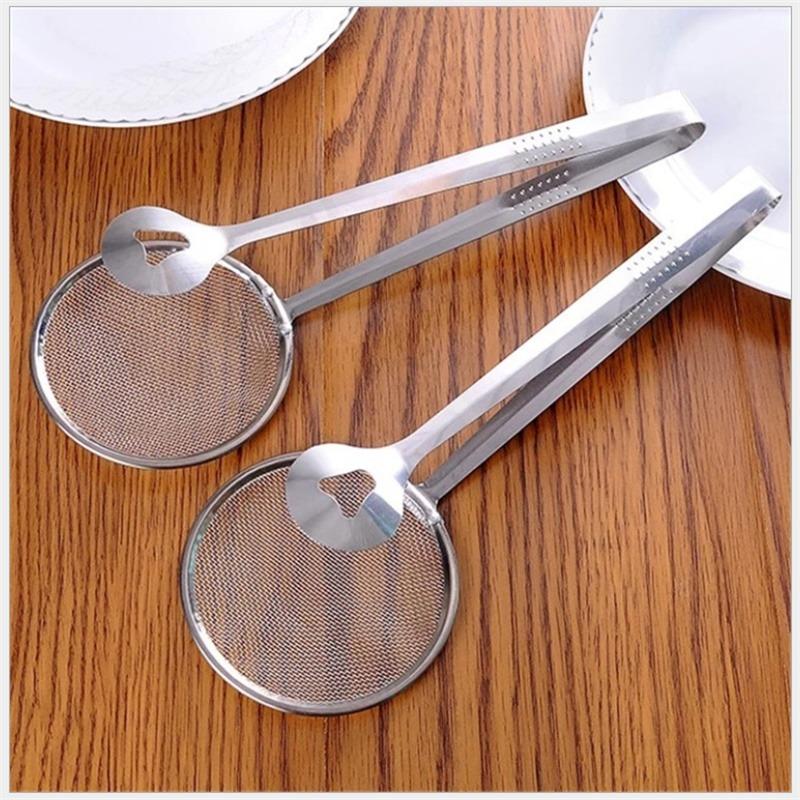 Multifunkční filtrační lžíce s klipem Food Kitchen Olej-Frying Salát Grilovací filtr