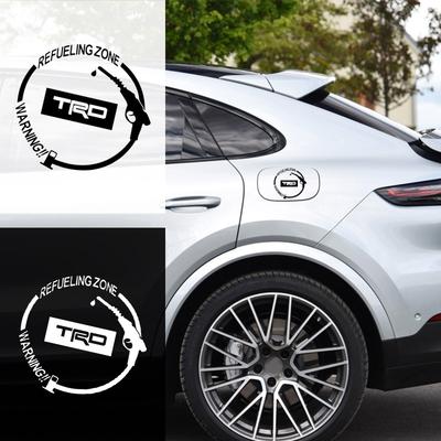 Insigne de Voiture Vinyle Réfléchissant Autocollants de Bouchon de Réservoir de Carburant Décalcomanie Accessoires pour TRD E150 E120 Land Cruiser 200 Chr Corolla Yaris Rav4