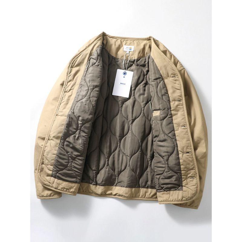 Japanese-Style Retro Collarless Cotton Jacket Men's Winter Diamond Lattice Cotton Coat Jacket Export Men's Outdoor Sports Two Cotton Outwear