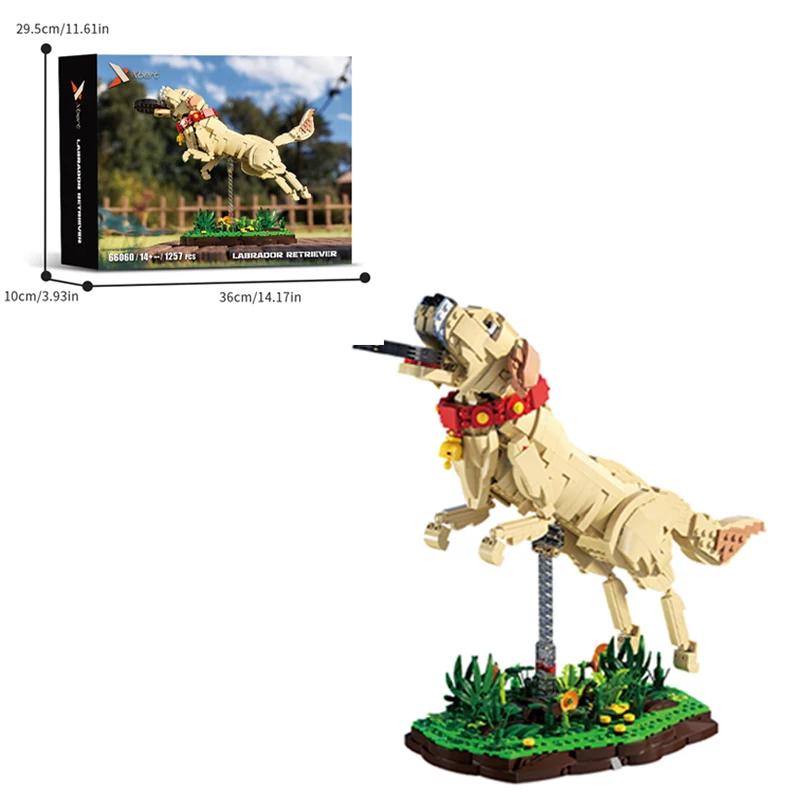 

1257PCS Labrador Retriever Building Blocks Set Creative Animal Model Bricks Desktop Decoration Diy Toys For Kids Holiday Gifts