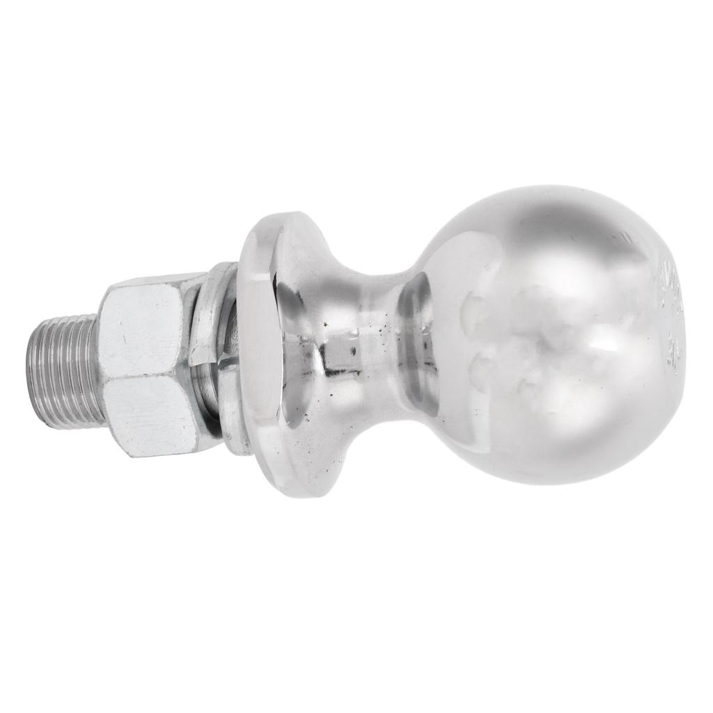 1‑7 8in Diameter Chrome Hex Nut Hitch Ball for ATV UTV Lawn Tractor 5 8x1‑3 4in Shank 2000 LBS