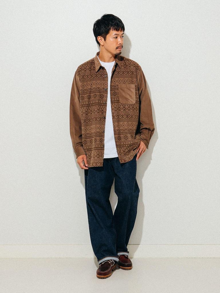 INDIGO S 11210299791 Jeans Wide Fit Denim Pants [BEAMS] Men's