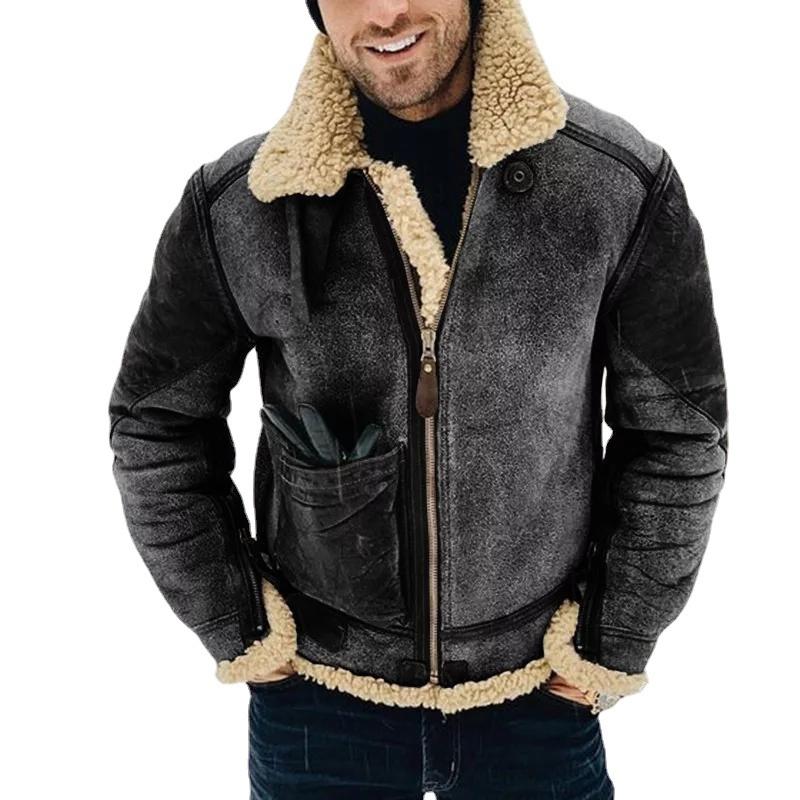 Men's Jacket Faux Fur Faux Fur All-in-One Top Thick Fur Jacket