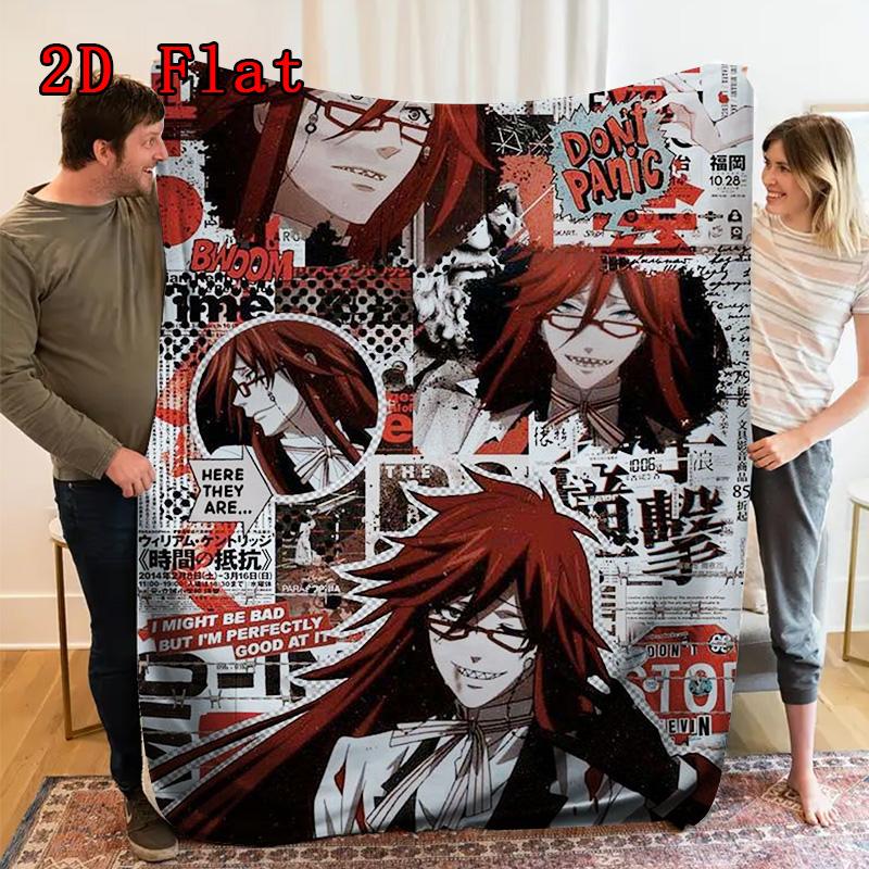 Grell Sutcliff 2D Flat Pattern Flannel Blanket High Quality All Seasons Warmth and Comfort Perfect for Christmas Gifts.MMT0918047