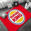 Global Fast Food Chain B-Burger Kings Floor Mat Soft Thickened Flannel Door Mat Non-Slip Living Room Rug Home Decor