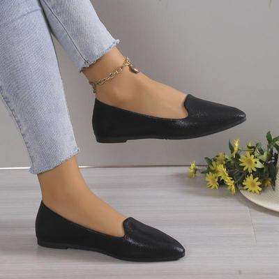 2026 Fashion Slip On Loafers Breathable Stretch Ballet Shallow Flats Women Soft Bottom Pointed Toe Boat Shoes Plus Size 43
