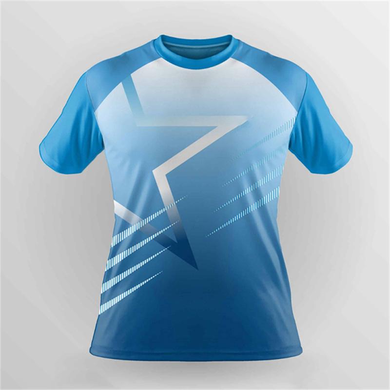 Quick drying badminton sports men's T-shirt fitness running sportswear women's table tennis shirt plus size round neck top