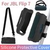 Portable Travel Soft Cover with Shoulder Strap for JBL FLIP 7 Speaker Silicone Protective Sleeve Shell for JBL FLIP 7 Speaker
