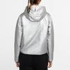 Nike Synthetic-Fill Windrunner Hooded Letter Print Casual Jacket Women Jackets Metallic-Silver Black CJ2262-095