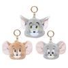 Tees Factory Tom und Jerry Plüschtier mit Karabiner, Reißverschluss-Maskottchen, Positives Gesicht Tom, Ca.. H110xB150xT45mm, TJ-5546748TM