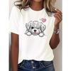 A Soft T-Shirt Women'S Casual Short-Sleeve Crew Neck T-Shirt with A 'Let'S Glow Crazy' Print, Perfect for Summer and Spring