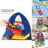 Wooden Rocket Track Toy With Inertia Mechanism For Kids Educational Play